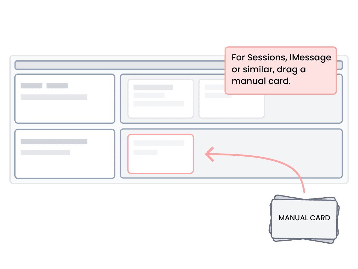 Manual cards for real life moves