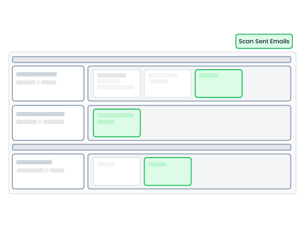 Scan sent emails and log filenames automatically